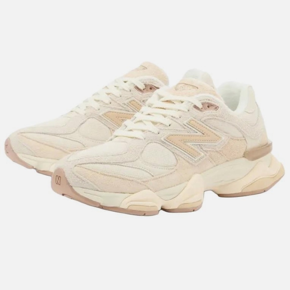 New Balance Women's Beige and White Sneakers